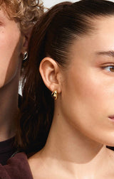 DUNE RECYCLED SMALL CHUNKY EARRINGS IN GOLD