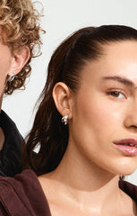 PILGRIM DUNE RECYCLED SMALL CHUNKY EARRINGS IN SILVER