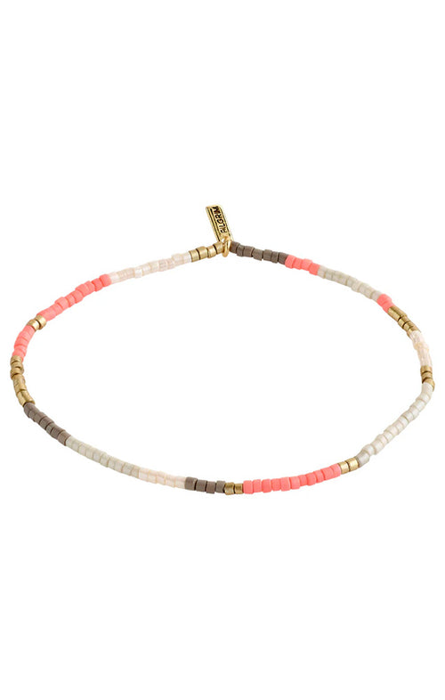 PILGRIM ALISON GLASS BEADS BRACELET IN ROSE