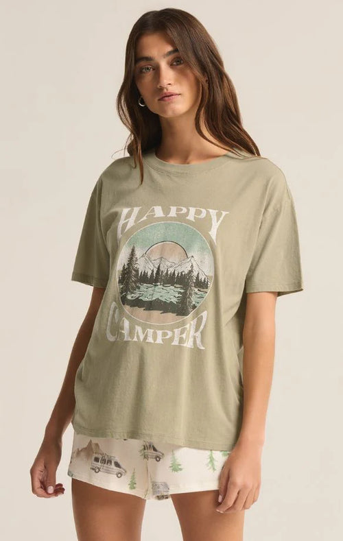 Z SUPPLY HAPPY CAMPER BOYFRIEND TEE