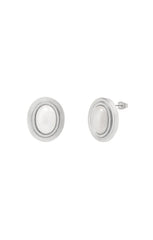 TWENTY COMPASS PERLA EARRINGS IN SILVER