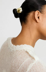 AMARIS RECYCLED DOME HAIR ELASTIC ACCESSORY IN GOLD