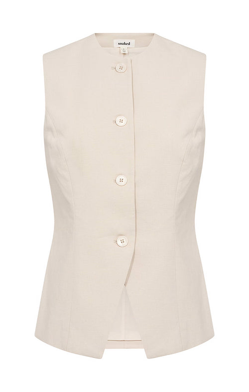 SOAKED IN LUXURY SLLINNENA WAISTCOAT
