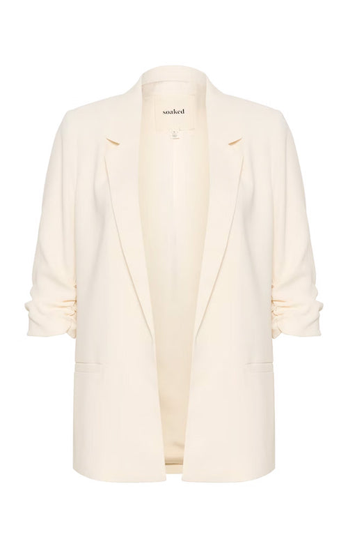 SOAKED IN LUXURY SLSHIRLEY BLAZER IN WHISPER WHITE