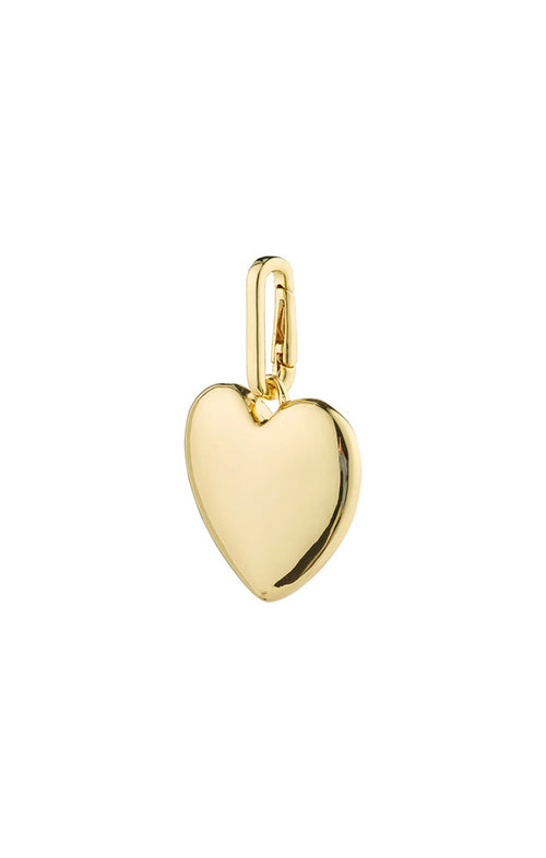 PILGRIM CHARM RECYCLED MAXI HEART PENDANT IN GOLD