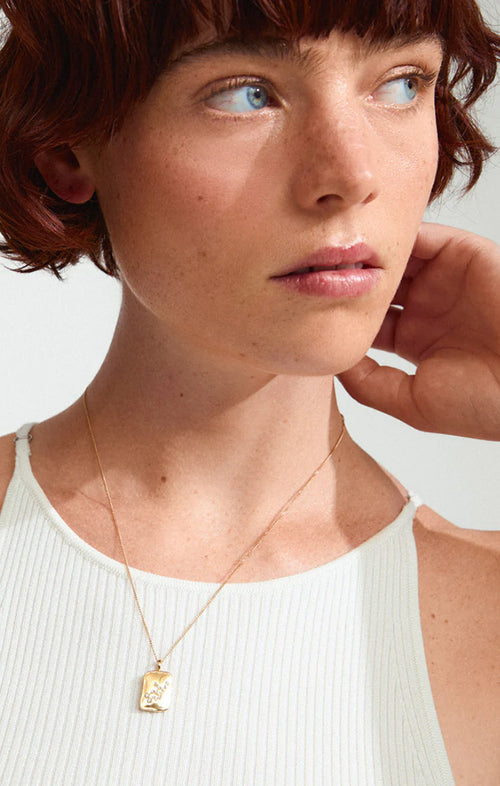 PILGRIM RECYCLED ZODIAC SIGN NECKLACE IN GOLD