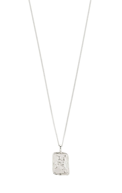 PILGRIM RECYCLED ZODIAC SIGN NECKLACE IN SILVER