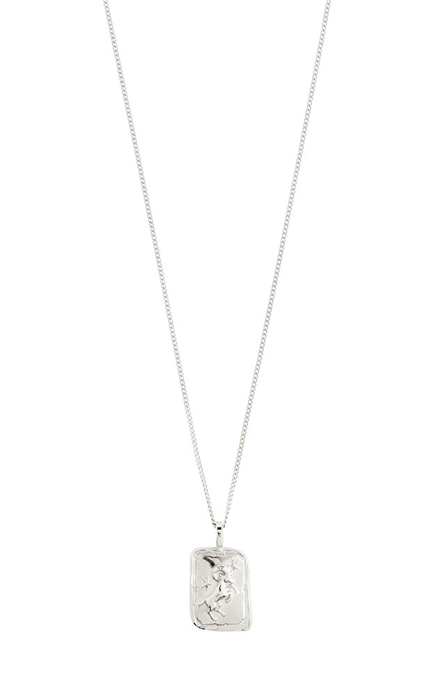 PILGRIM RECYCLED ZODIAC SIGN NECKLACE IN SILVER