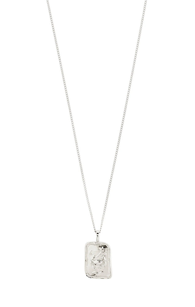 PILGRIM RECYCLED ZODIAC SIGN NECKLACE IN SILVER