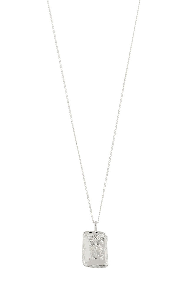 PILGRIM RECYCLED ZODIAC SIGN NECKLACE IN SILVER