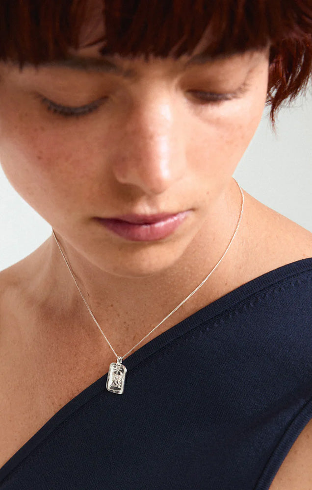 PILGRIM RECYCLED ZODIAC SIGN NECKLACE IN SILVER