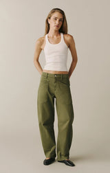BNA Soft Curve Barrel Twill Pants in Greener Pastures