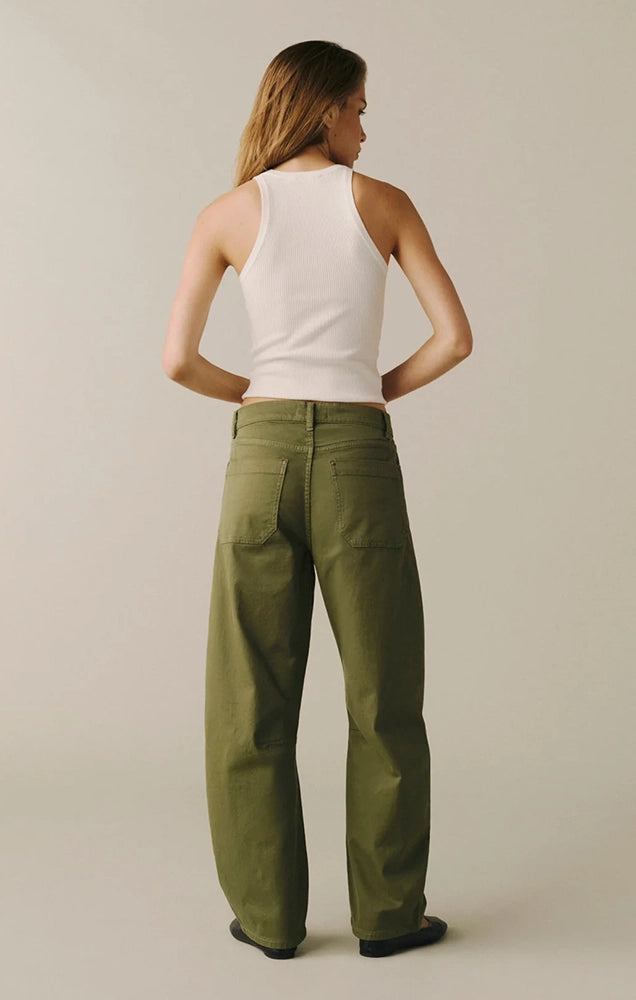 BNA Soft Curve Barrel Twill Pants in Greener Pastures