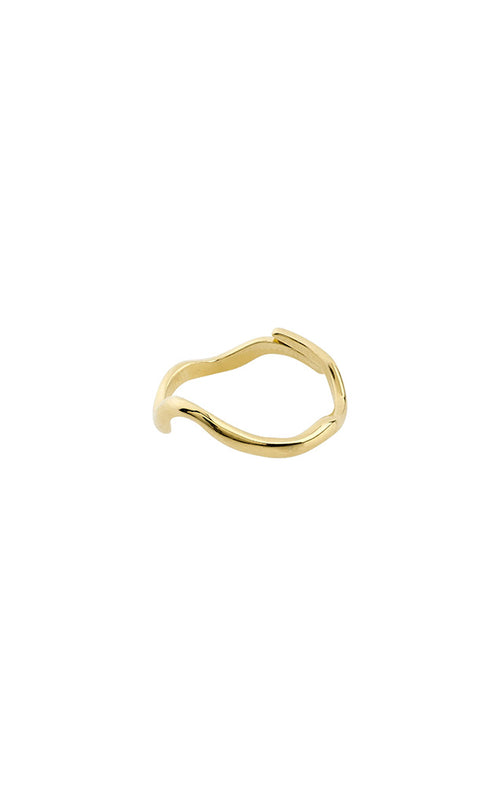 PILGRIM ALBERTE WAVE RING IN GOLD