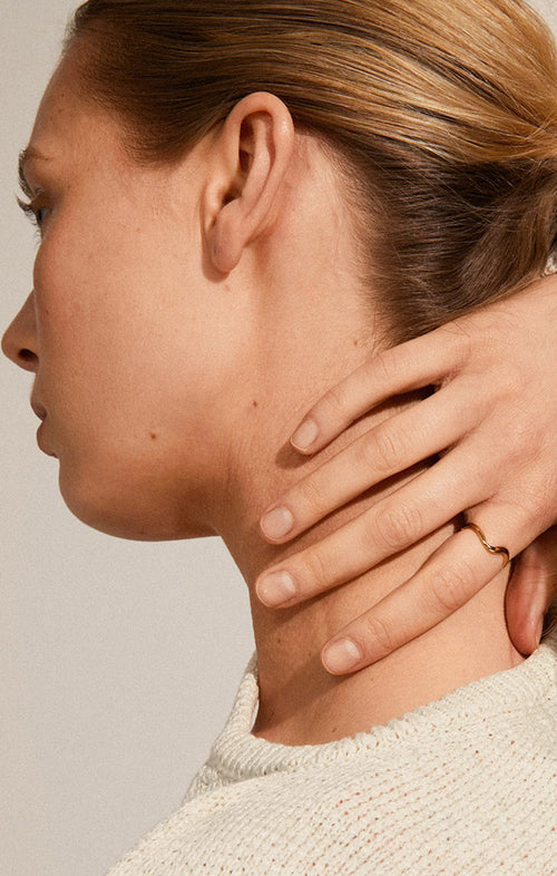 PILGRIM ALBERTE WAVE RING IN GOLD