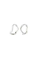 PILGRIM ALBERTE WAVE HOOPS IN SILVER