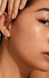 PILGRIM ALBERTE WAVE HOOPS IN SILVER