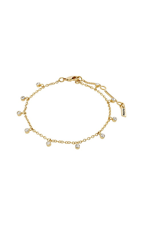 PILGRIM MAJA CRYSTAL DROPS BRACELET IN GOLD