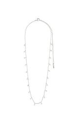 PILGRIM MAJA CRYSTAL DROPS NECKLACE IN SILVER