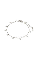 PILGRIM MAJA CRYSTAL DROPS BRACELET IN SILVER
