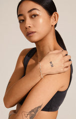 PILGRIM MAJA CRYSTAL DROPS BRACELET IN SILVER