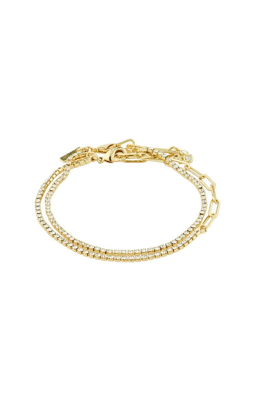 PILGRIM ROWAN RECYCLED BRACELET 2-IN-1