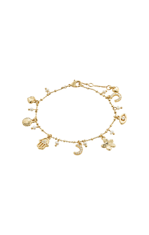 PILGRIM PRUCENCE RECYCLED CHARMS BRACELET IN GOLD