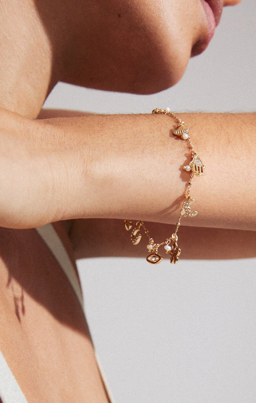 PILGRIM PRUCENCE RECYCLED CHARMS BRACELET IN GOLD