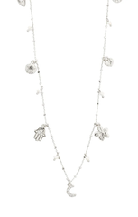 PILGRIM PRUCENCE RECYCLED CHARMS NECKLACE IN SILVER
