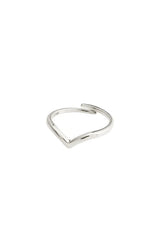 PILGRIM LULU WISHBONE RING IN SILVER