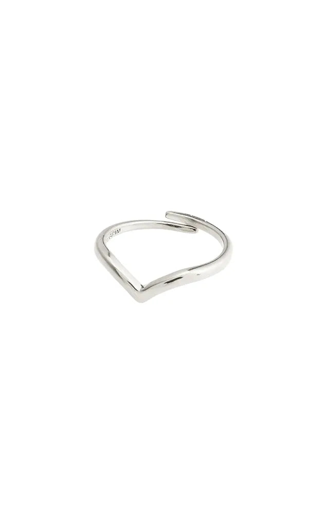 PILGRIM LULU WISHBONE RING IN SILVER