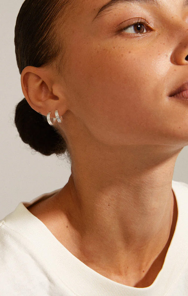 PILGRIM JOANNA HOOP EARRINGS IN SILVER