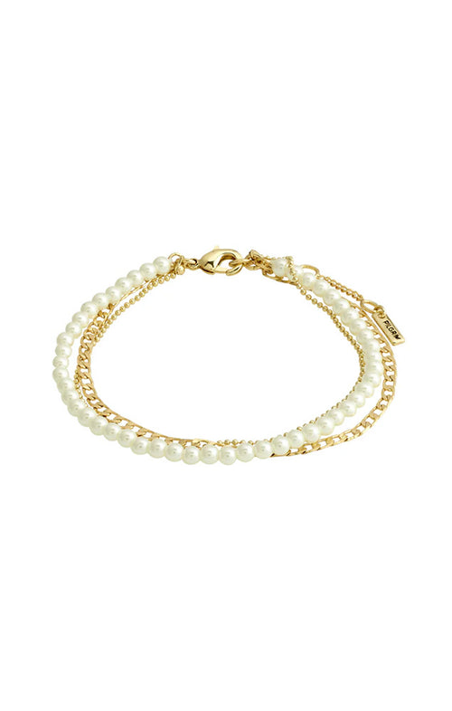 PILGRIM BAKER LAYERED BRACELET IN GOLD