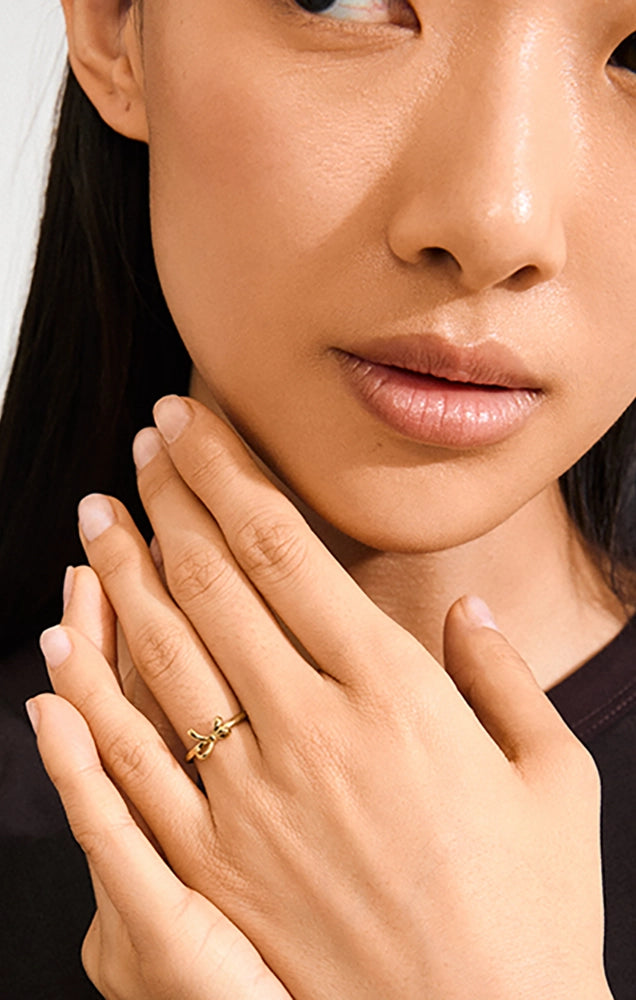 LULU RECYCLED BOW STACK RING