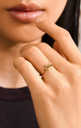 LULU RECYCLED BOW STACK RING