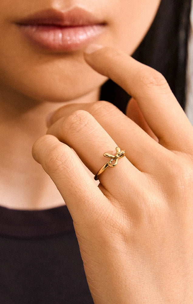 LULU RECYCLED BOW STACK RING