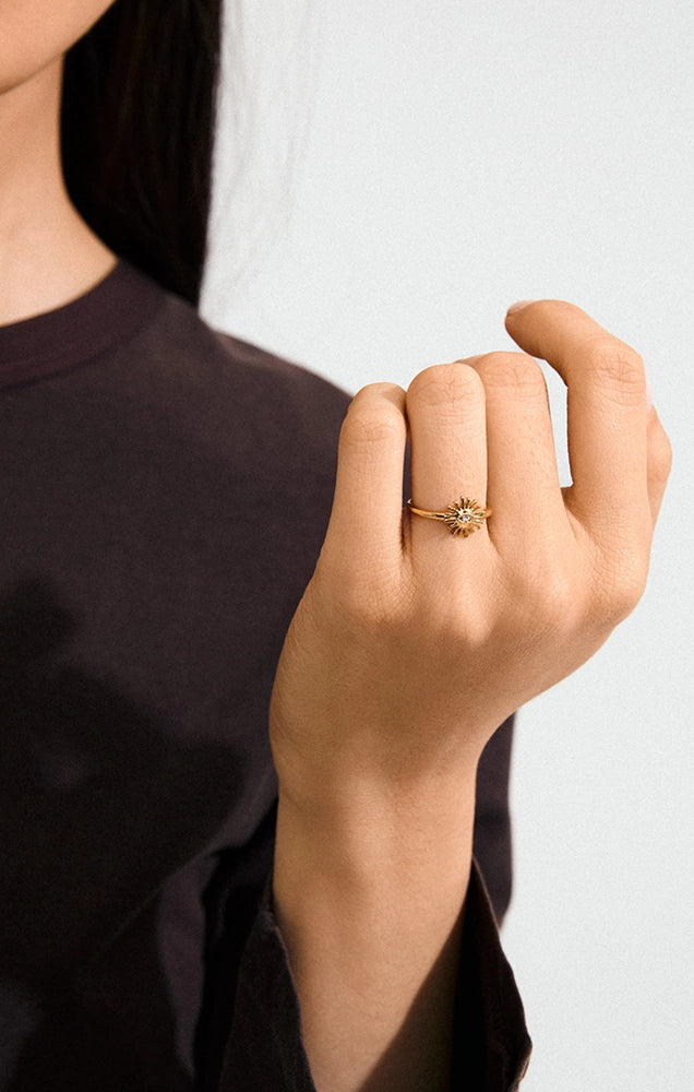 LULU RECYCLED SUN STACK RING