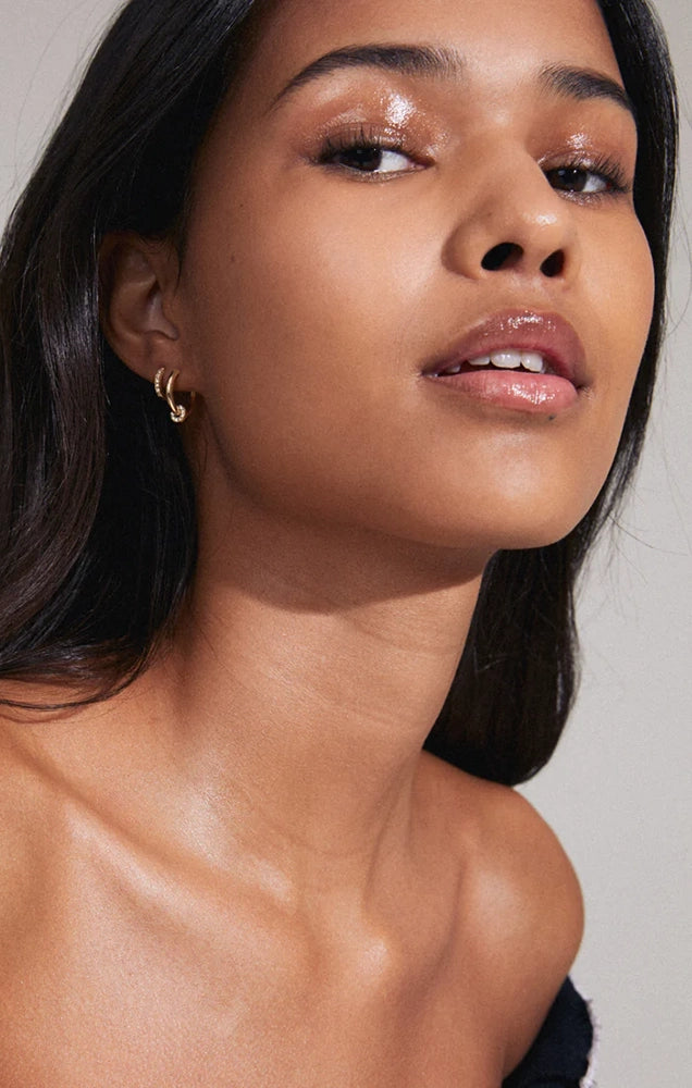 PILGRIM SCOTTIE RECYCLED EARRINGS 2-IN-1 SET IN GOLD