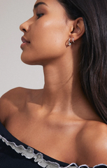 PILGRIM SCOTTIE RECYCLED EARRINGS 2-IN-1 SET IN SILVER