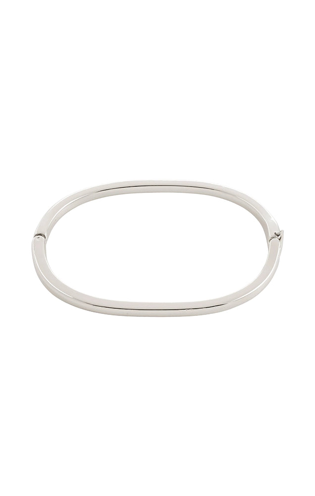 ALAIA RECYCLED THIN BANGLE BRACELET IN SILVER