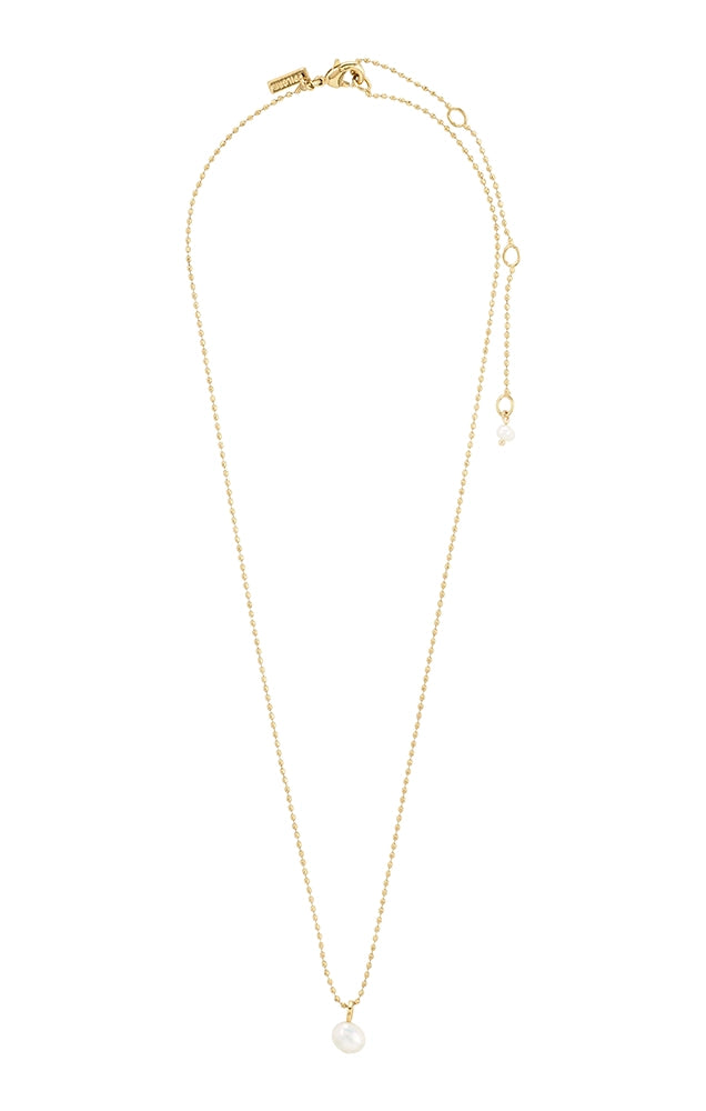 HADLEY RECYCLED FRESHWATER PEARL NECKLACE IN GOLD