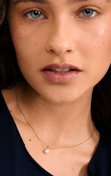 HADLEY RECYCLED FRESHWATER PEARL NECKLACE IN GOLD
