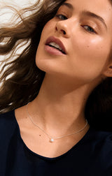 HADLEY RECYCLED FRESHWATER PEARL NECKLACE IN SILVER