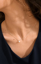 HADLEY RECYCLED FRESHWATER PEARL NECKLACE IN SILVER