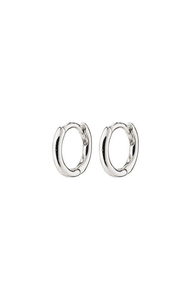 PILGRIM EANNA RECYCLED HUGGIE HOOPS IN SILVER