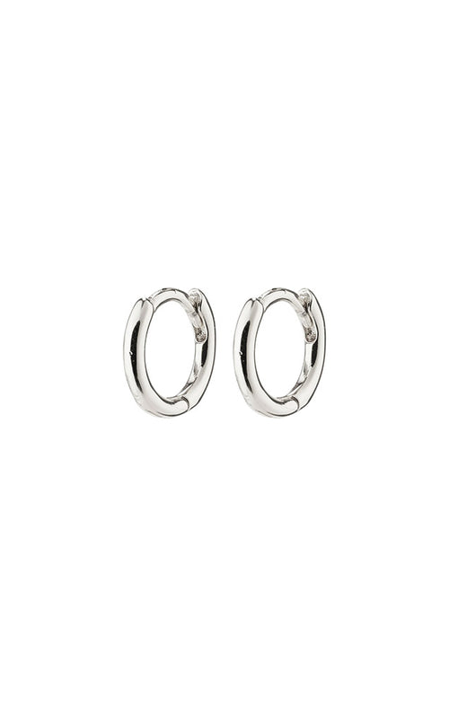 PILGRIM EANNA RECYCLED HUGGIE HOOPS IN SILVER