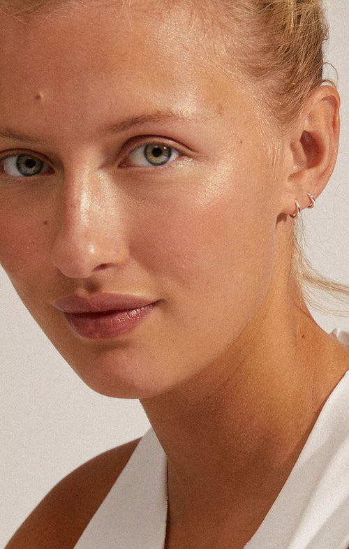 PILGRIM EANNA RECYCLED HUGGIE HOOPS IN SILVER
