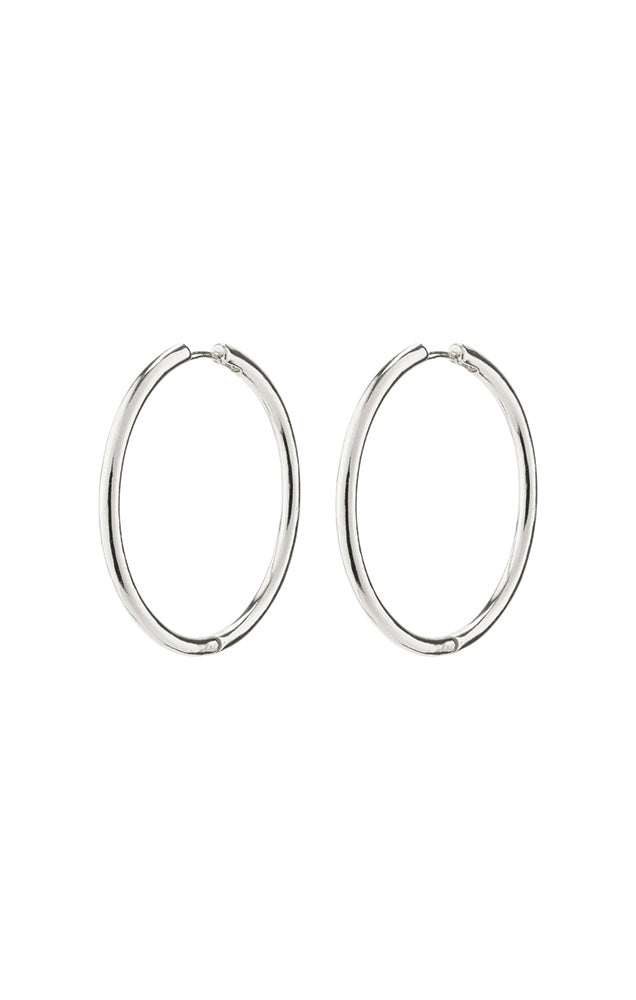PILGRIM EANNA RECYCLED MAXI HOOPS IN SILVER