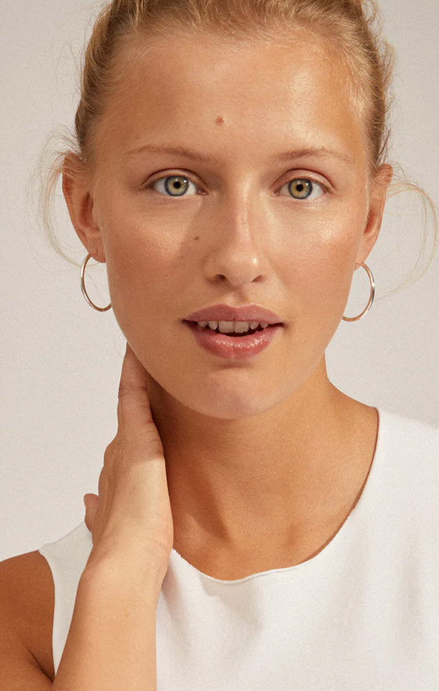 PILGRIM EANNA RECYCLED MAXI HOOPS IN SILVER