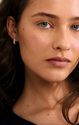 TATUM RECYCLED SMALL CRYSTAL HOOP EARRINGS IN GOLD